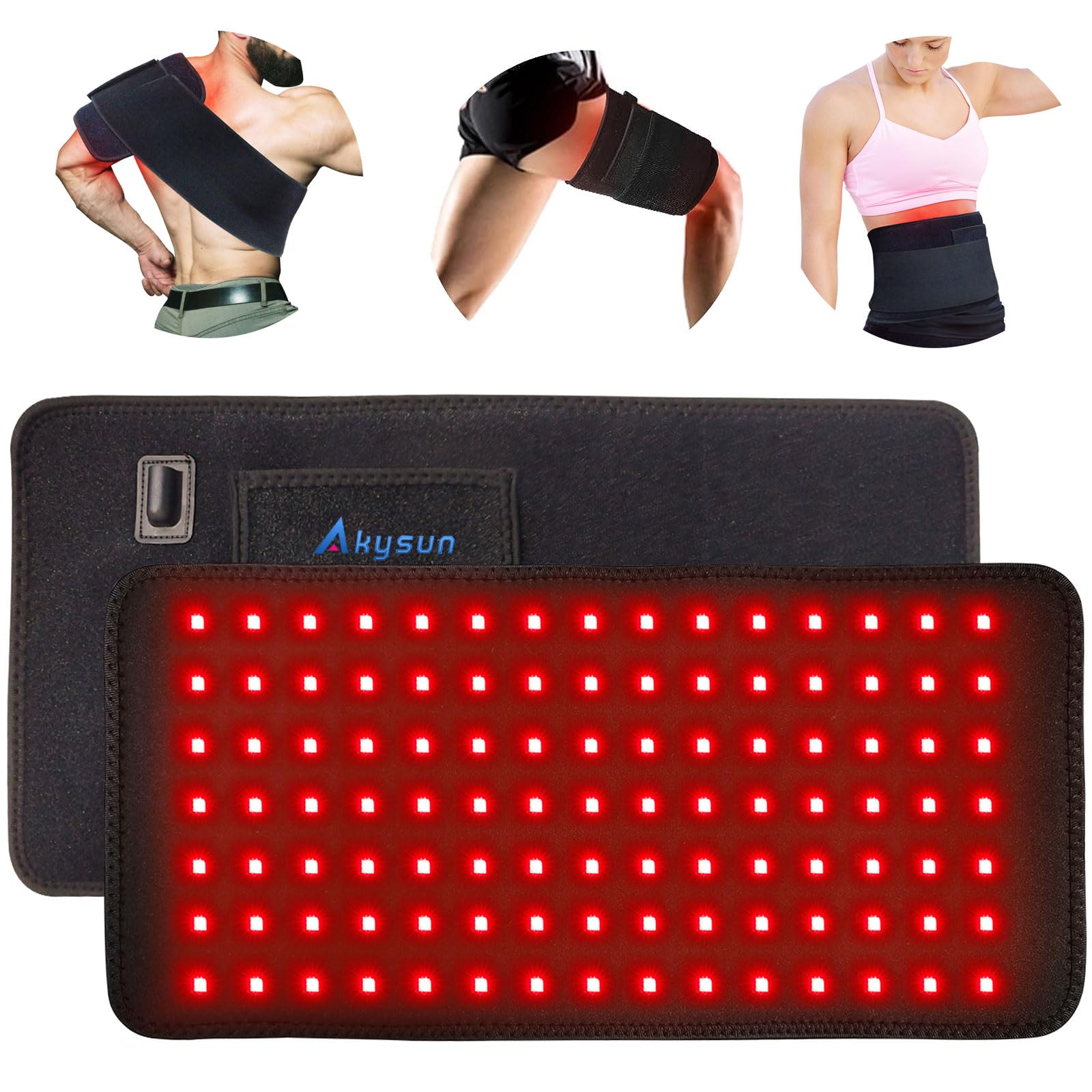 Red Light Therapy Infrared Light Therapy Heating Wrap Belt for Body Back Knee Shoulder Waist Muscle Pain AKYSUNAu supplements