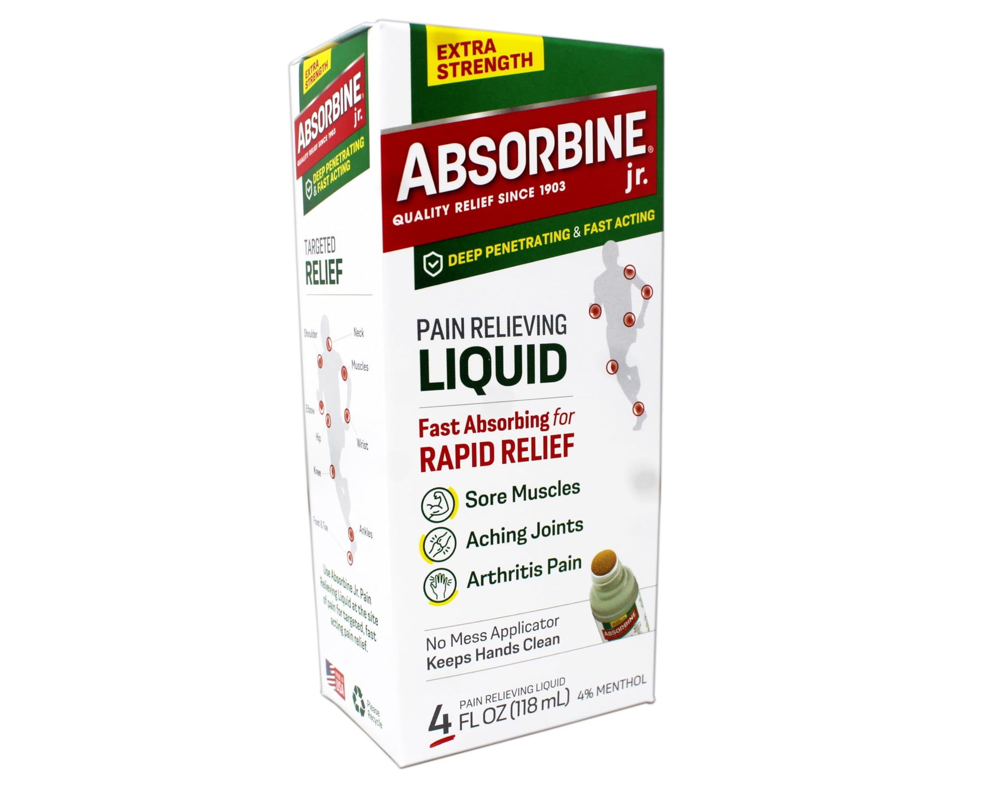 Absorbine Plus Pain Relieving Liquid - 4 oz, Pack of 6. ABSORBINE JR.Au supplements