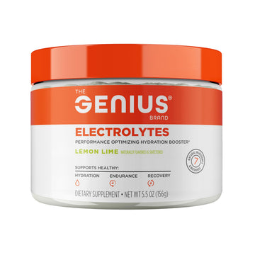 The Genius Brand Genius Electrolytes - Electrolyte Powder for Active Lifestyles - Supports Hydration, Energy, Endurance, Muscle Growth & Recovery - Lemon Lime - 30 Servings The Genius BrandUS supplements