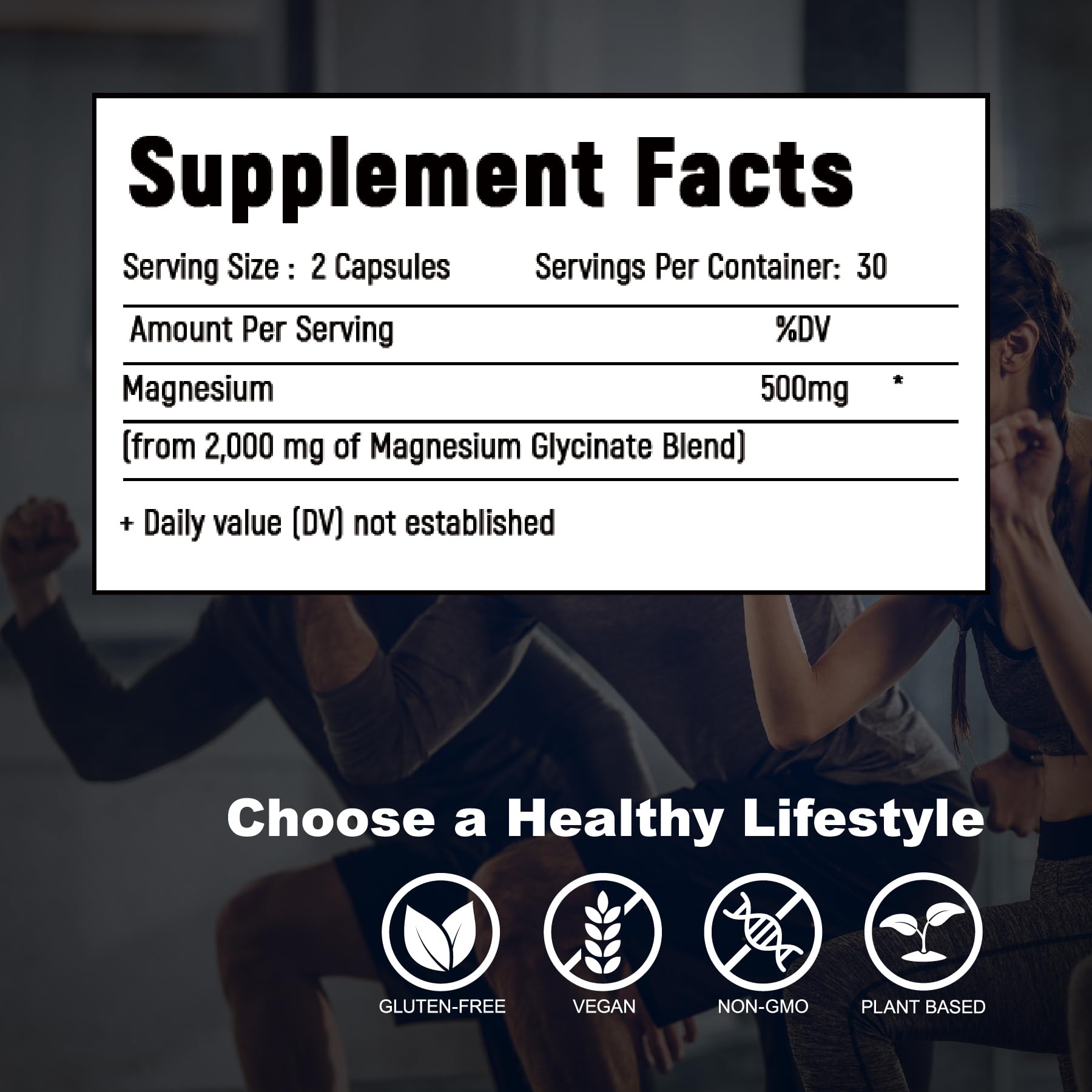 Laicuherb Magnesium Capsules for Bone and Muscle Health, 500 mg Magnesium Supplement, 60 Count, Vegetarian Capsules LaicuherbAu supplements
