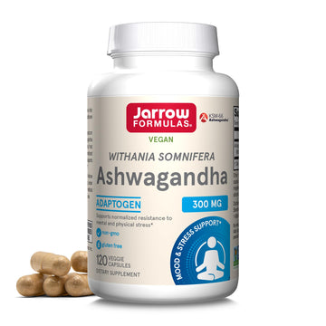 Jarrow Formulas Ashwagandha Capsules, 300 mg Supplement Supports Normalized Resistance to Mental and Physical Stress, 120 Veggie Capsules, 60 Day Supply Jarrow FormulasAu supplements