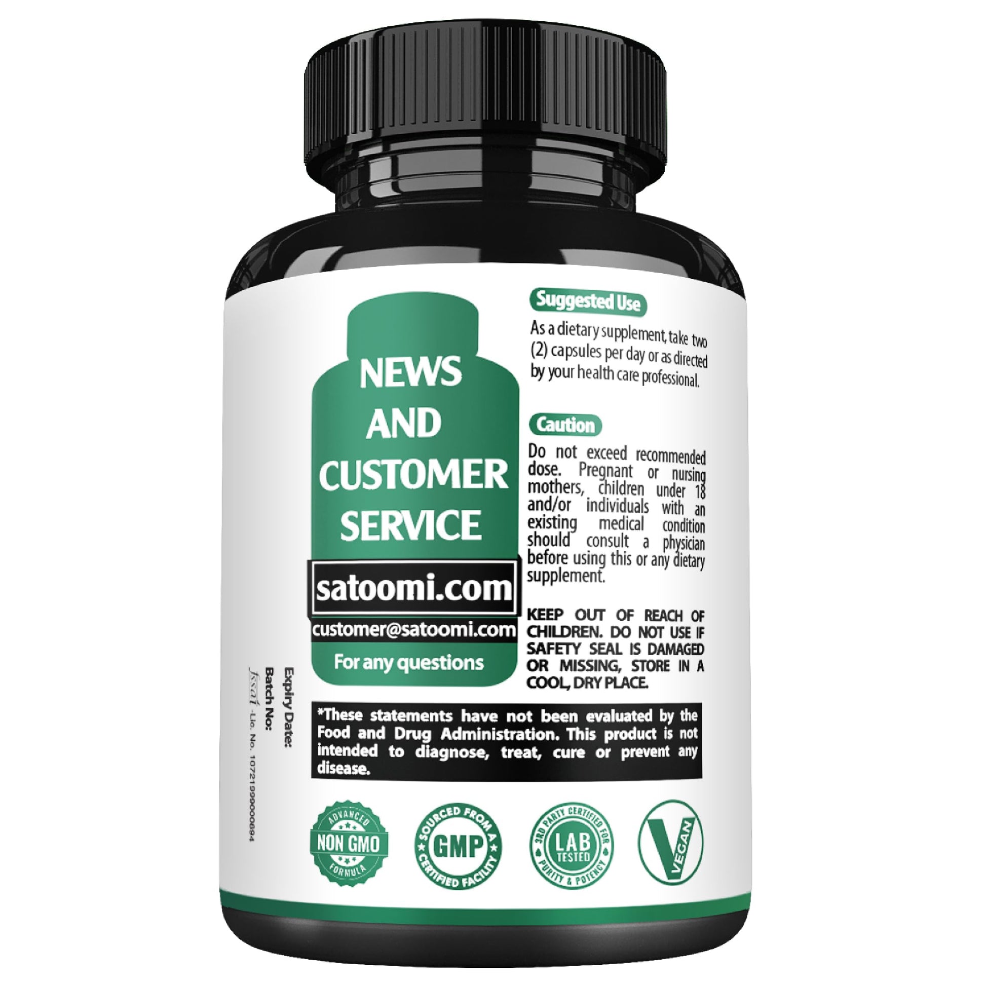 Satoomi 8in1 Cortisol Manager with Magnesium Glycinate, Ashwagandha, Rhodiola Rosea, Lions Mane & More - Cortisol Reducer Supplement Men & Women - 60 Capsules SatoomiAu supplements