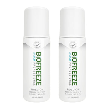 Biofreeze Professional Pain Relief Roll On, Knee & Lower Back Pain Relief, Arthritis Pain Reliever, Neck Pain Relief, Cooling Joint Pain Relief, Roll-On Menthol Gel 3 Fl Oz (Pack of 2) BiofreezeAu supplements