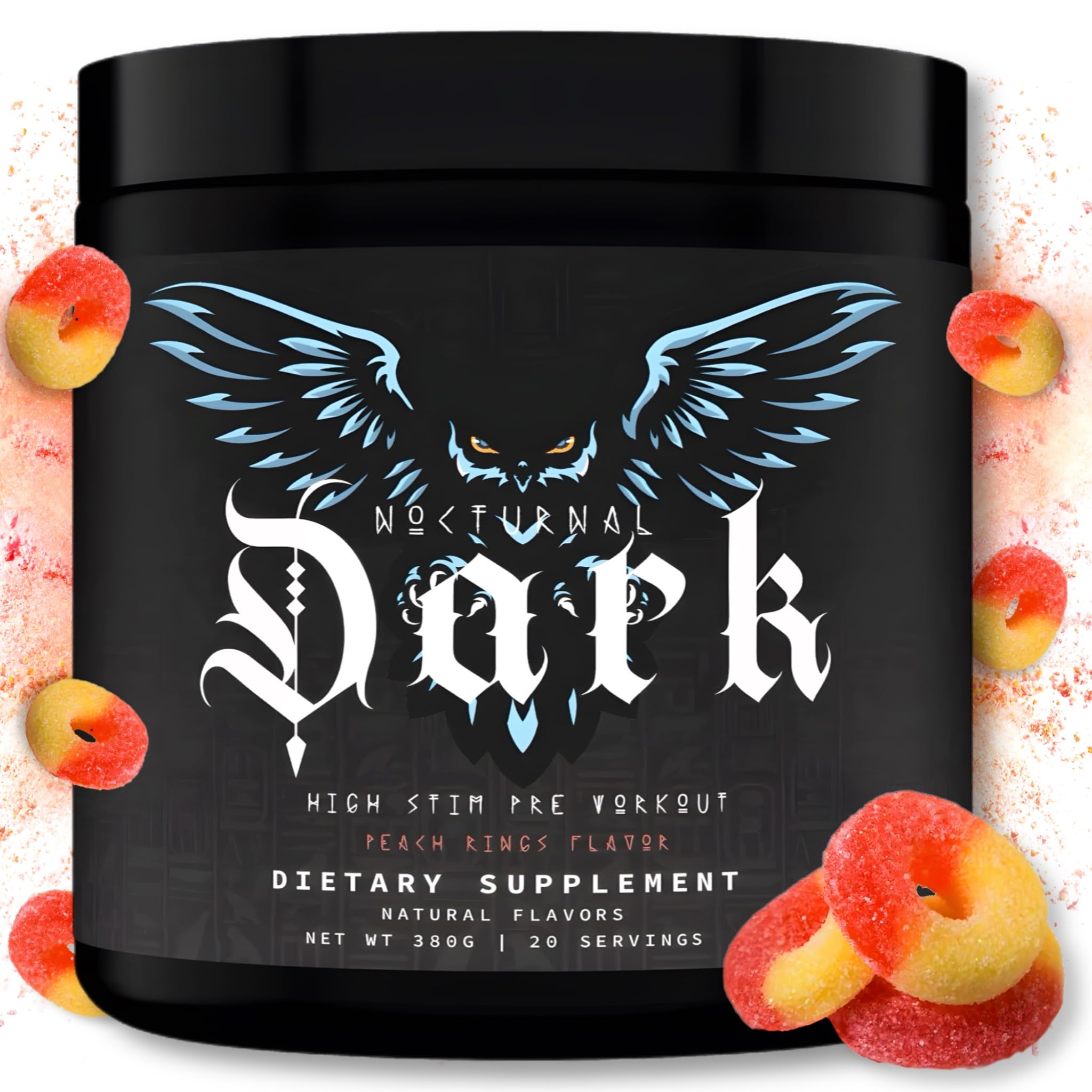 Nocturnal Labz Dark High Stim Pre Workout Powder | Potent Pre-workout Formula for Men NocturnalAu supplements