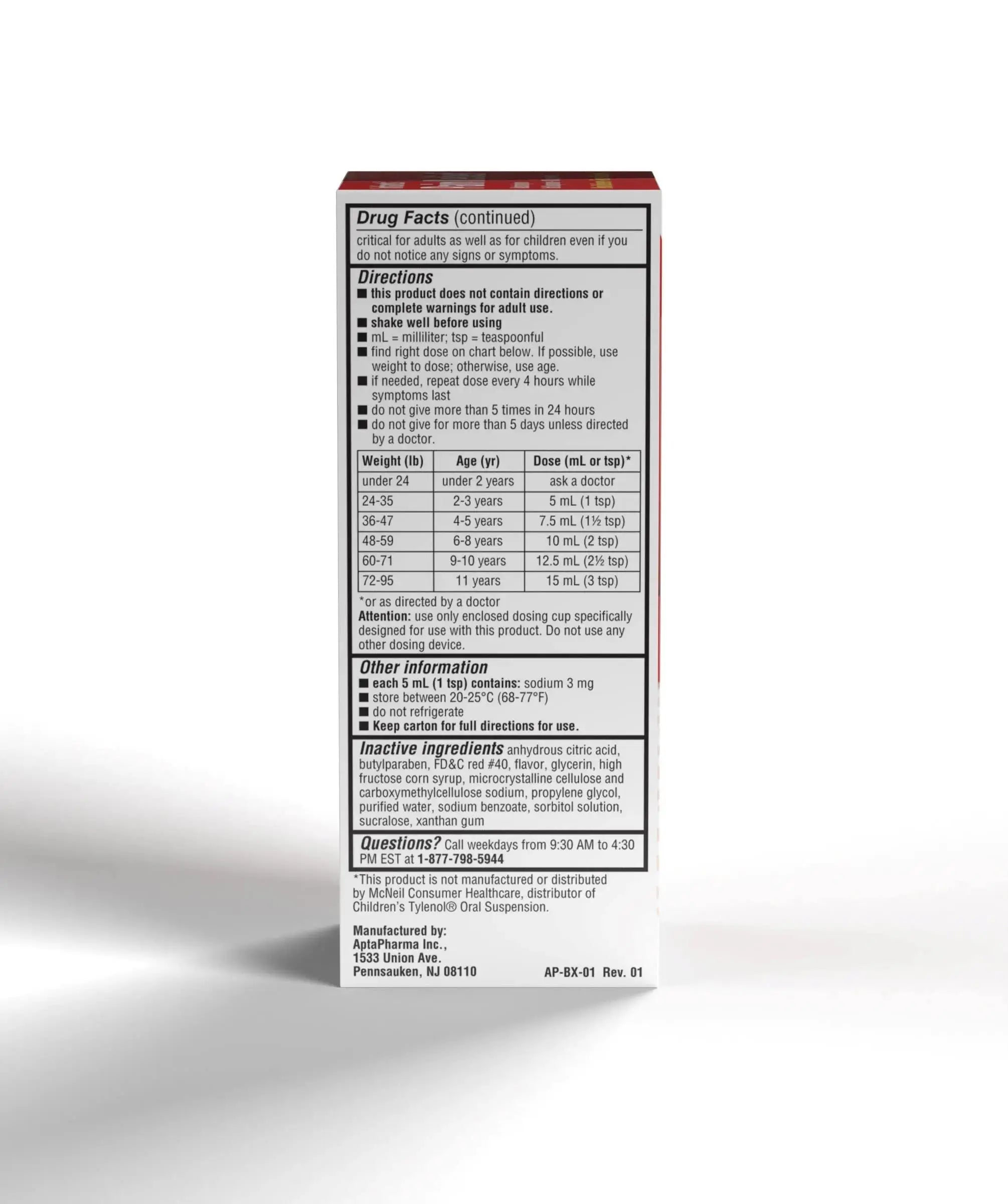 Children's Pain & Fever Acetaminophen Oral Suspension GenericAu supplements