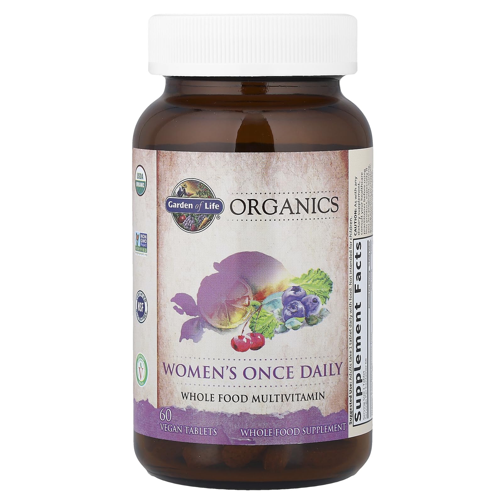 Garden of Life Organics Multivitamin for Women - Women's Once Daily Multi - Whole Food Multi with Iron, Biotin, Vegan Organic Womens Multivitamin Garden of LifeUS supplements
