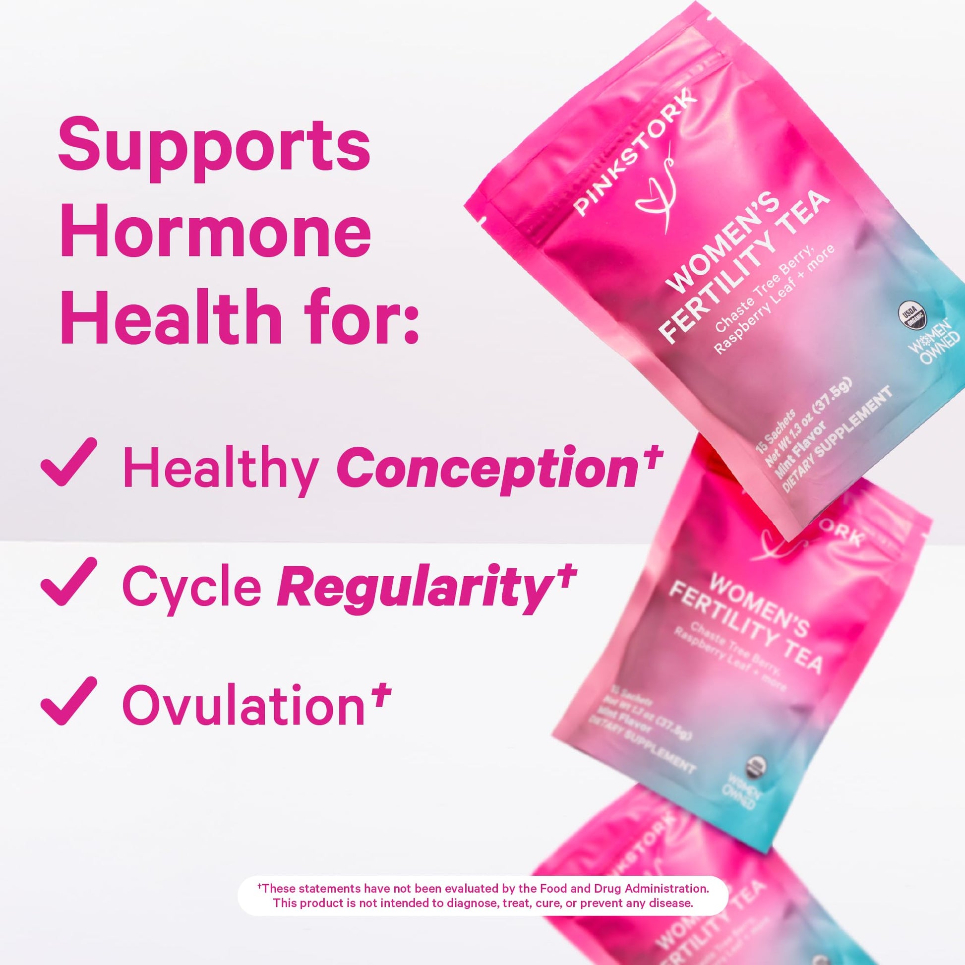 Pink Stork Fertility Bundle for Women – Conception Tea + Prenatal Vitamin Support with Inositol, Vitex, Folate & Ashwagandha – Supports Hormone Balance, Cycle Health & Preconception Wellness Pink StorkAu supplements