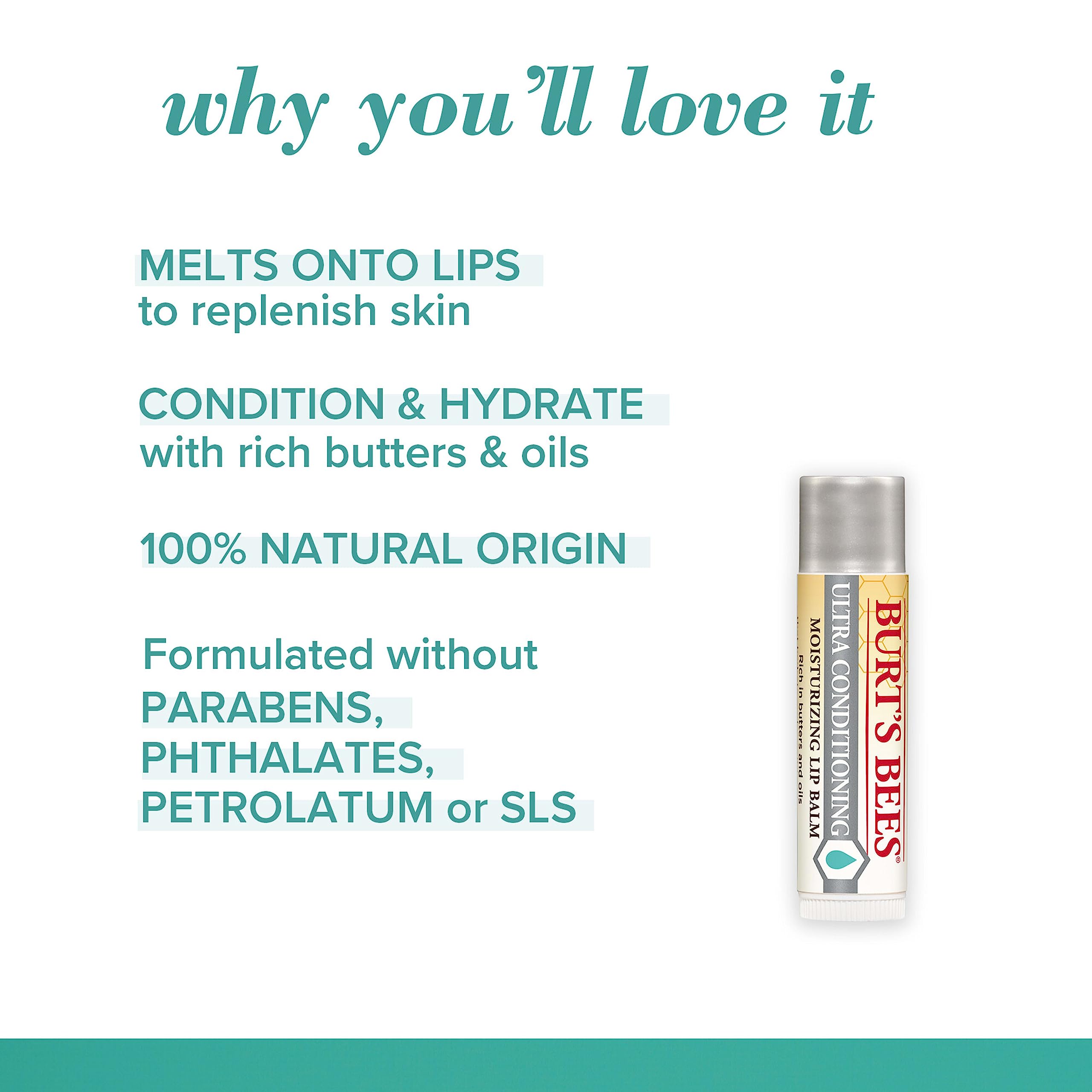 Burt's Bees Easter Basket Stuffers, Balm Bouquet Lip Balm Set, Original Beeswax, Vanilla Bean, Cucumber Mint, Coconut & Pear Pack, Natural Origin Lip Treatment, 4 Tubes, 0.15 oz. Burt's BeesAu supplements