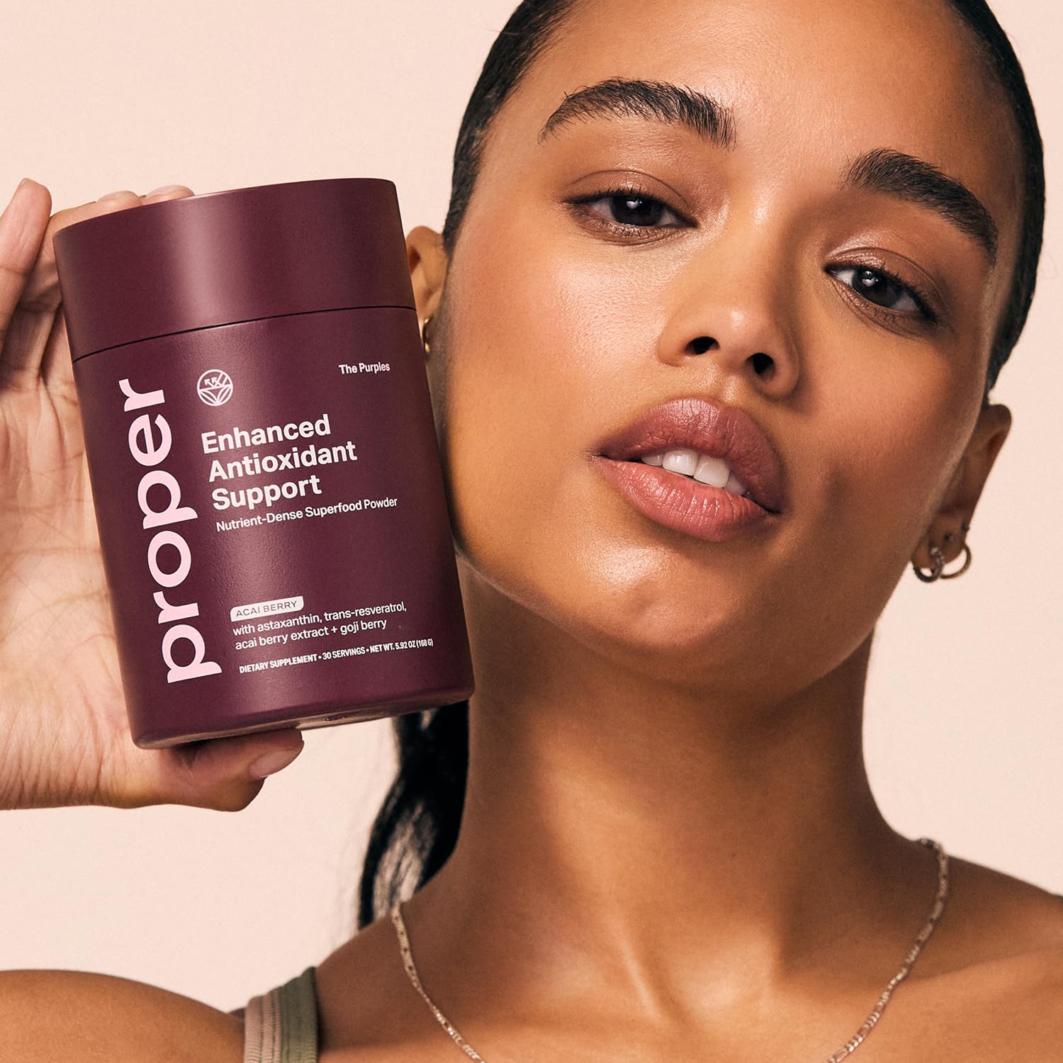 Proper, The Purples Nutrient-Dense Superfood Powder - Antioxidant Supplement and Cellular Support – Acai, Amla, Blueberry, Vitamin C, B Vitamins & More - Enhanced with Prebiotic Fiber & Probiotics ProperAu supplements