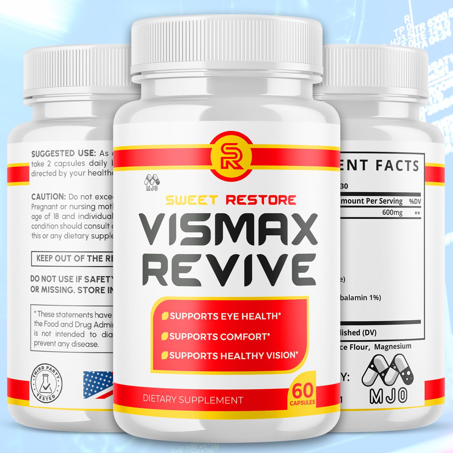 (2 Pack)Vismax Revive Capsules, Official VismaxRevive Vision Support Supplement with All Natural Ingredients, Advanced Eye Health Formula & Vision Vitamin Supporting Wellness Naturally (120 Capsules) MJOAu supplements