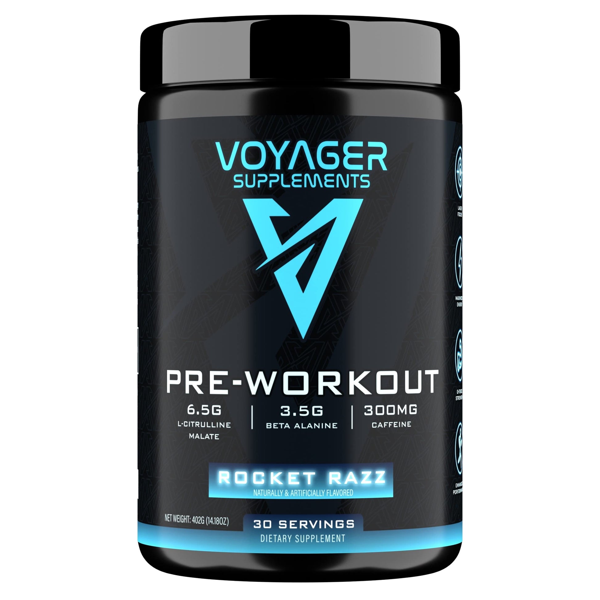 Voyager Supplements Pre-Workout Powder | Rocket Razz | Intense Pump | Maximized Voyager SupplementsAu supplements