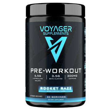 Voyager Supplements Pre-Workout Powder | Rocket Razz | Intense Pump | Maximized Voyager SupplementsAu supplements
