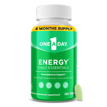 One A Day Energy Daily Essentials Multivitamin, Energy Supplement to Support Mental Alertness and Immune Health with Vitamins A C, D, E, Zinc and Caffeine, 120 Count ONE A DAYAu supplements