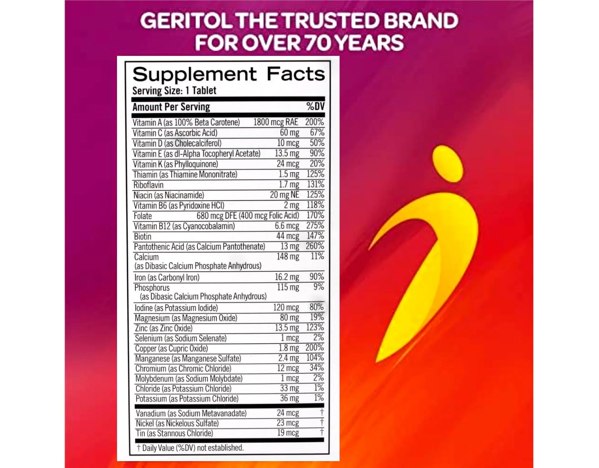 Geritol Complete Tablets 100 Tablets GeritolAu supplements
