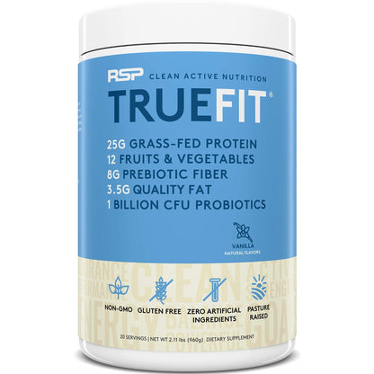 RSP NUTRITION TrueFit Protein Powder (Vanilla 2 LB) with AminoLean Pre Workout Energy RSP NUTRITIONUS supplements