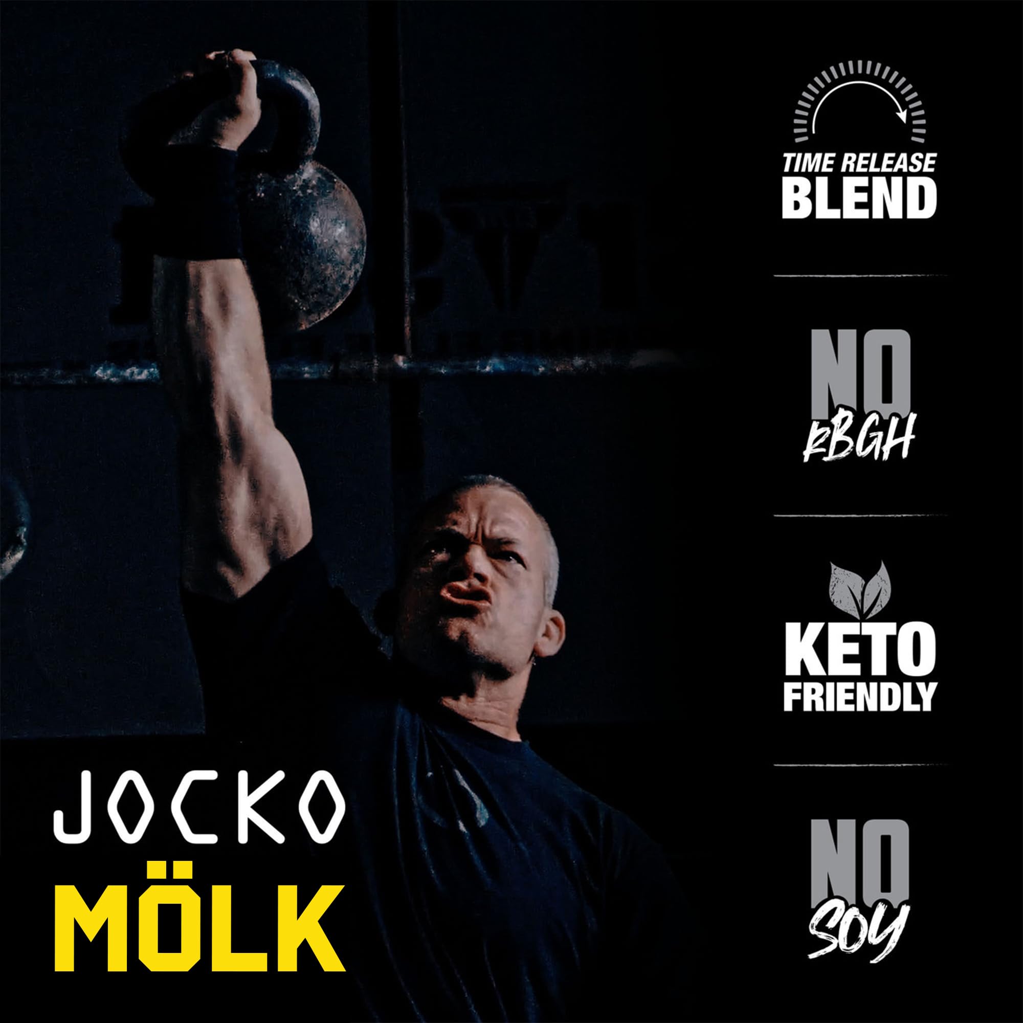 Jocko Mölk Whey Protein Powder (Banana Cream) - Keto, Probiotics, Grass Fed, Digestive Jocko FuelUS supplements