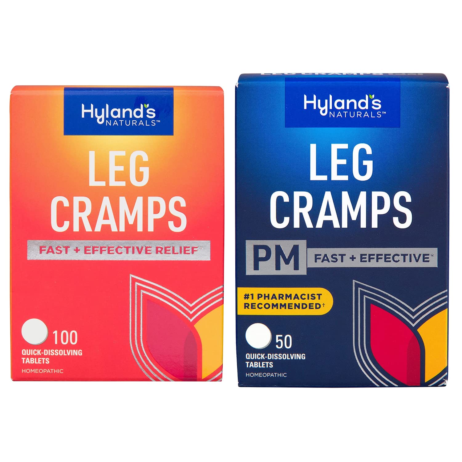 Bundle of Hyland's Leg Cramps Tablets, 100 Count and Leg Cramps PM Nighttime Formula, Natural Relief of Calf, Foot and Leg Cramps, 50 Count Hyland'sAu supplements