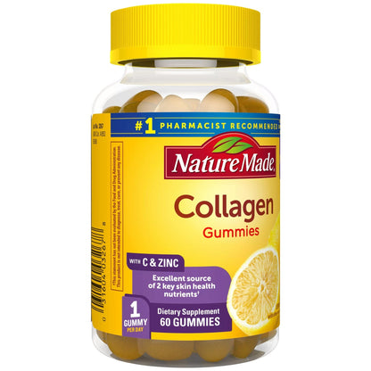 Nature Made Collagen Gummies with Vitamin C, Zinc and Biotin, Hydrolyzed Collagen Nature MadeUS supplements
