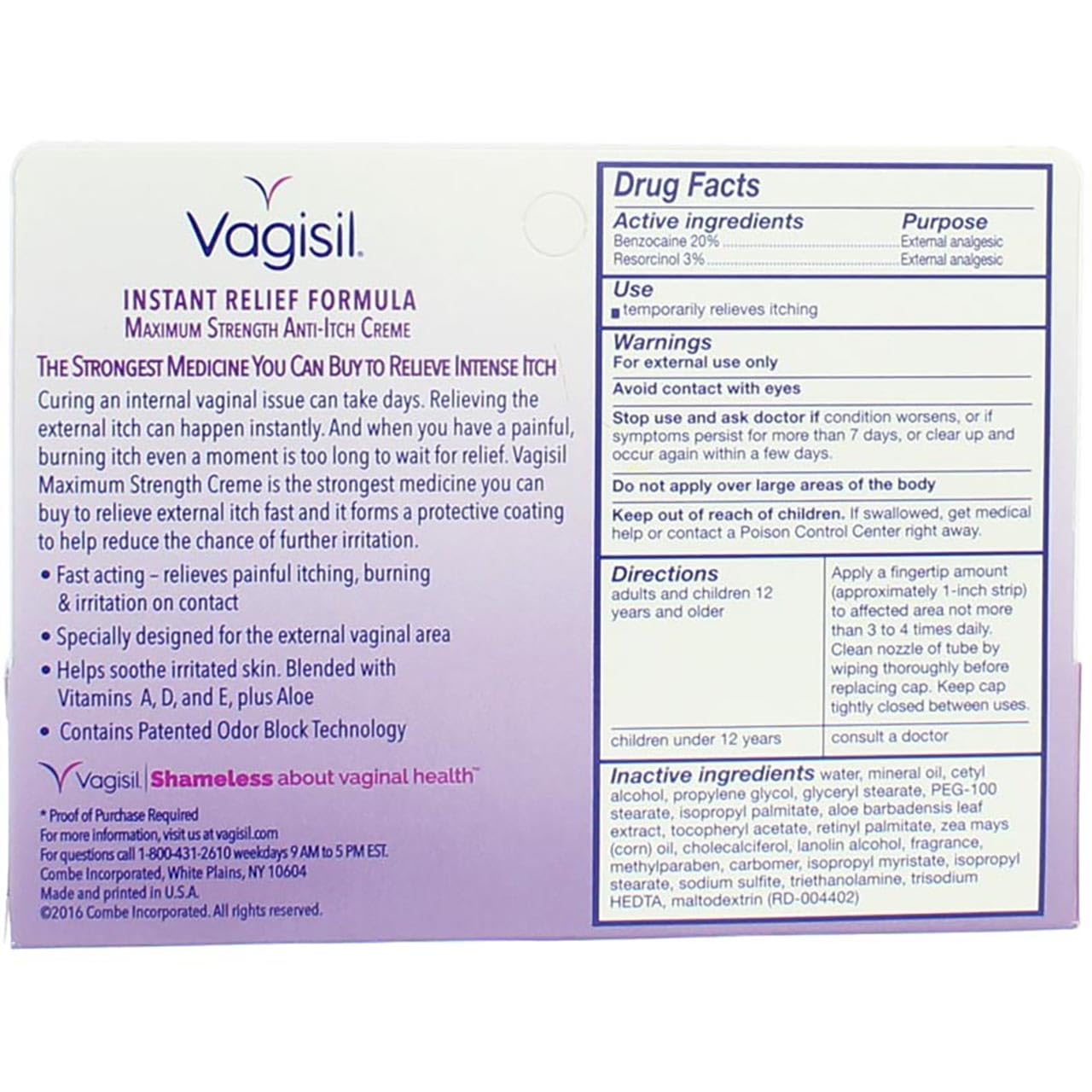 Vagisil Maximum Strength Anti-Itch Creme 1 oz (Pack of 9) VagisilAu supplements