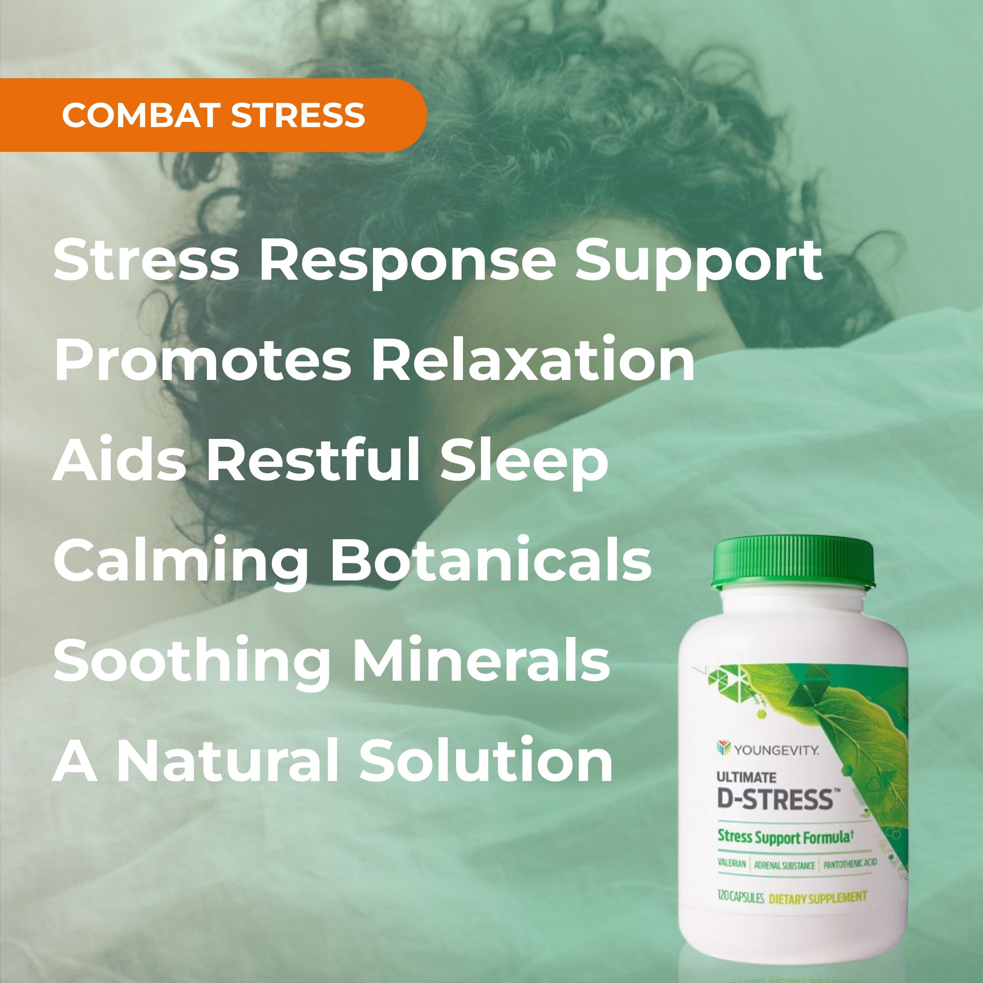 Youngevity Ultimate D-Stress™ – Natural Stress Relief Supplement with Magnesium, Valerian Root Extract, and B Vitamins – Supports Adrenal Health and Nervous System – 120 Capsules YoungevityAu supplements