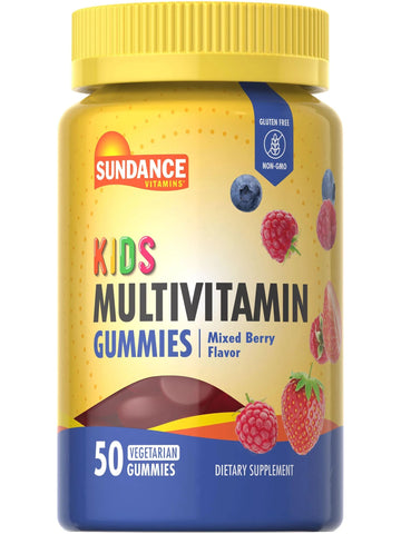 Sundance Kids Multivitamin Gummies | with Vitamins D3, C, B12, and Zinc | 50 Count | Mixed Berry Flavor | SundanceAu supplements