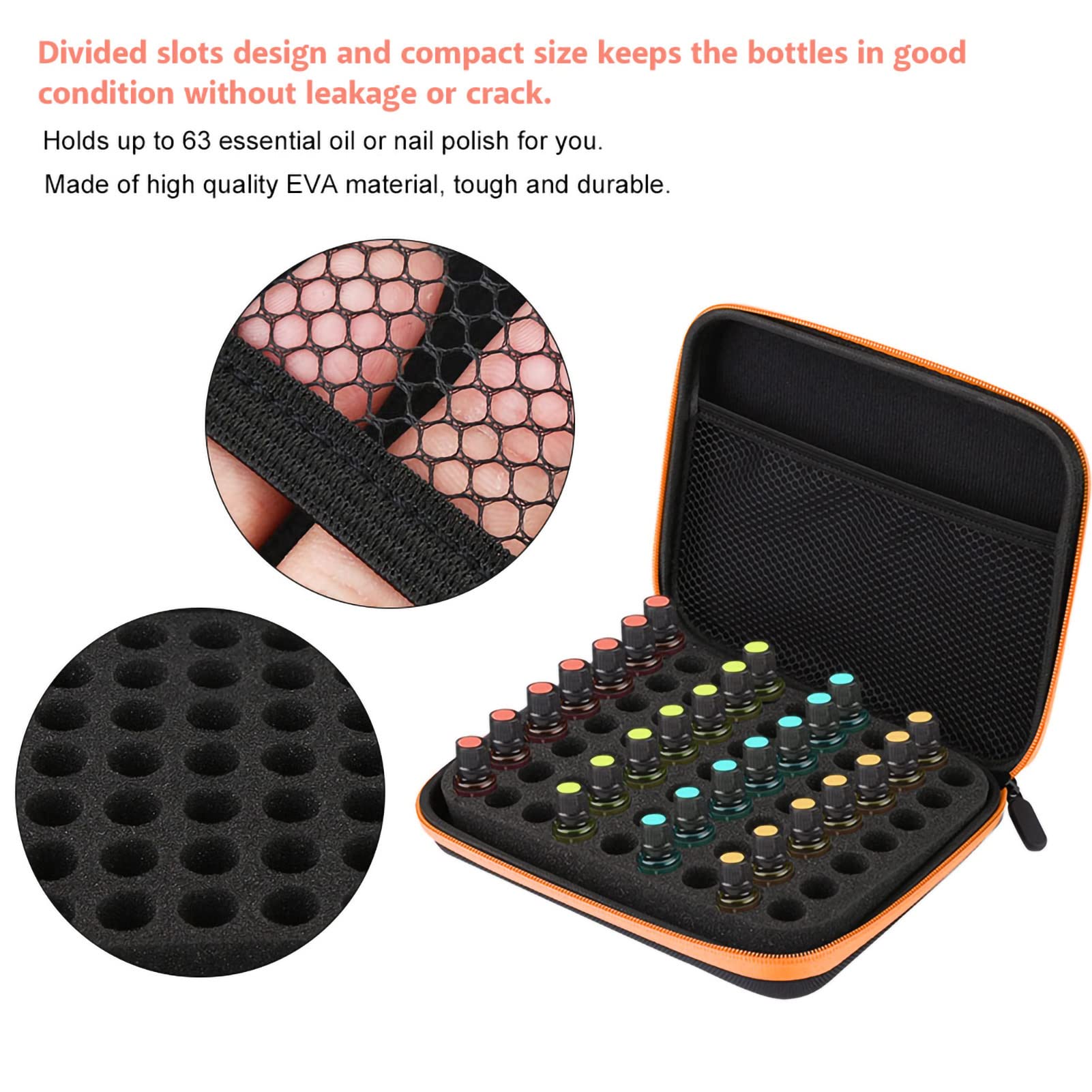 Essential Oil Storage Holder Organizer Carrying Case, Essential Oils Box Holds 63 Bottles GOTOTOPAu supplements
