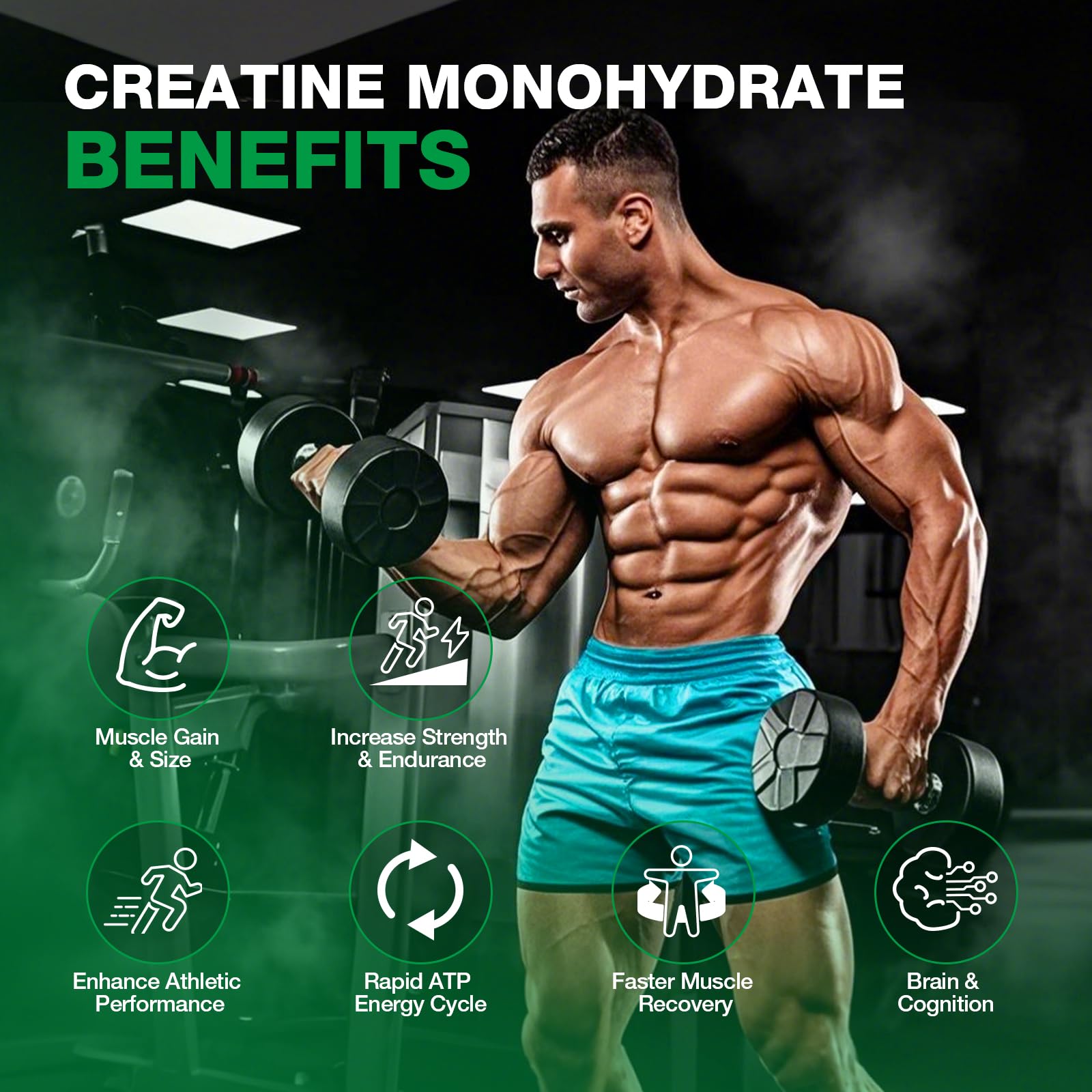 Creatine Monohydrate Gummies - Pre-Workout Creatine for Women Men, Enhanced Muscle Strength, Boost Focus and Endurance, Muscle Builder,Complex L-Taurine + Vitamin B12,Vegan, Gluten-Free 160 Count HemyumAu supplements