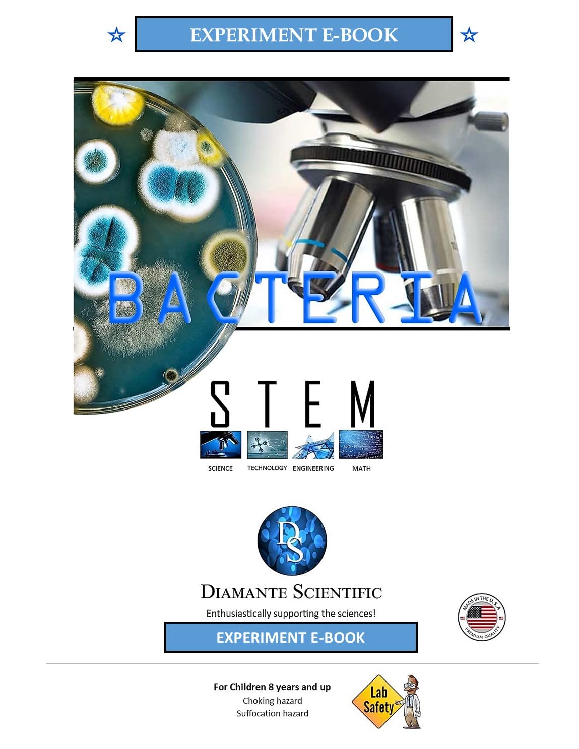 Diamante Scientific Essential Bacteria Kit. Pre-Poured Agar Plates & Swabs. Perfect for Kids. Great for Learning About Microbiology. STEM Education. Experiment Guide eBook Included! Diamante ScientificAu supplements