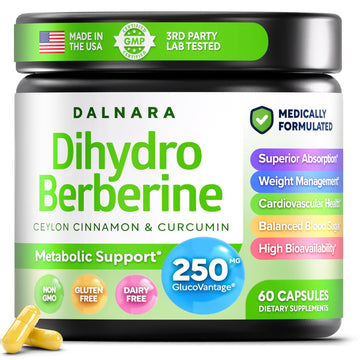 Dalnara Dihydroberberine Capsules 250mg, 60 Count - Supports Metabolic Wellness & Balanced Energy, Non-GMO,Dihydroberberine Supplement DalnaraAu supplements