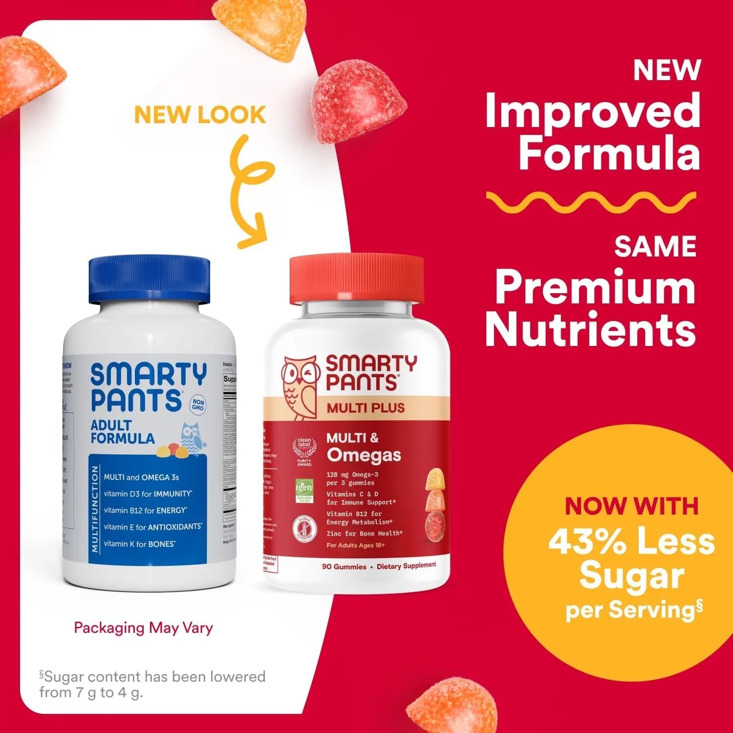 SmartyPants Multivitamin for Men & Women - Improved Formula: Multivitamin Gummies with Omega 3 (DHA/EPA) SmartyPantsAu supplements