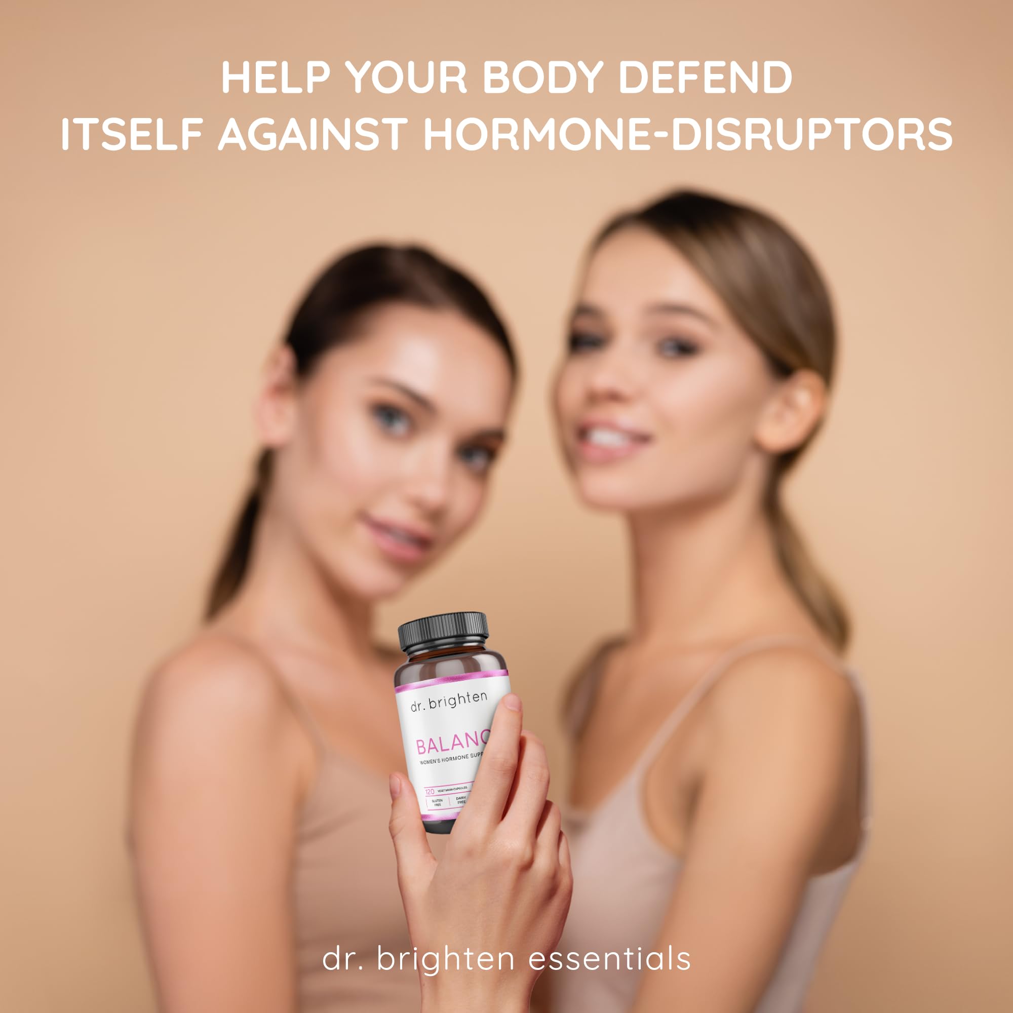 Dr. Brighten Balance - Hormone Balance for Women with Chasteberry and DIM - Targets Hormonal Acne, Period Issues, & PMS - Vegan, Non-GMO Dr. BrightenAu supplements