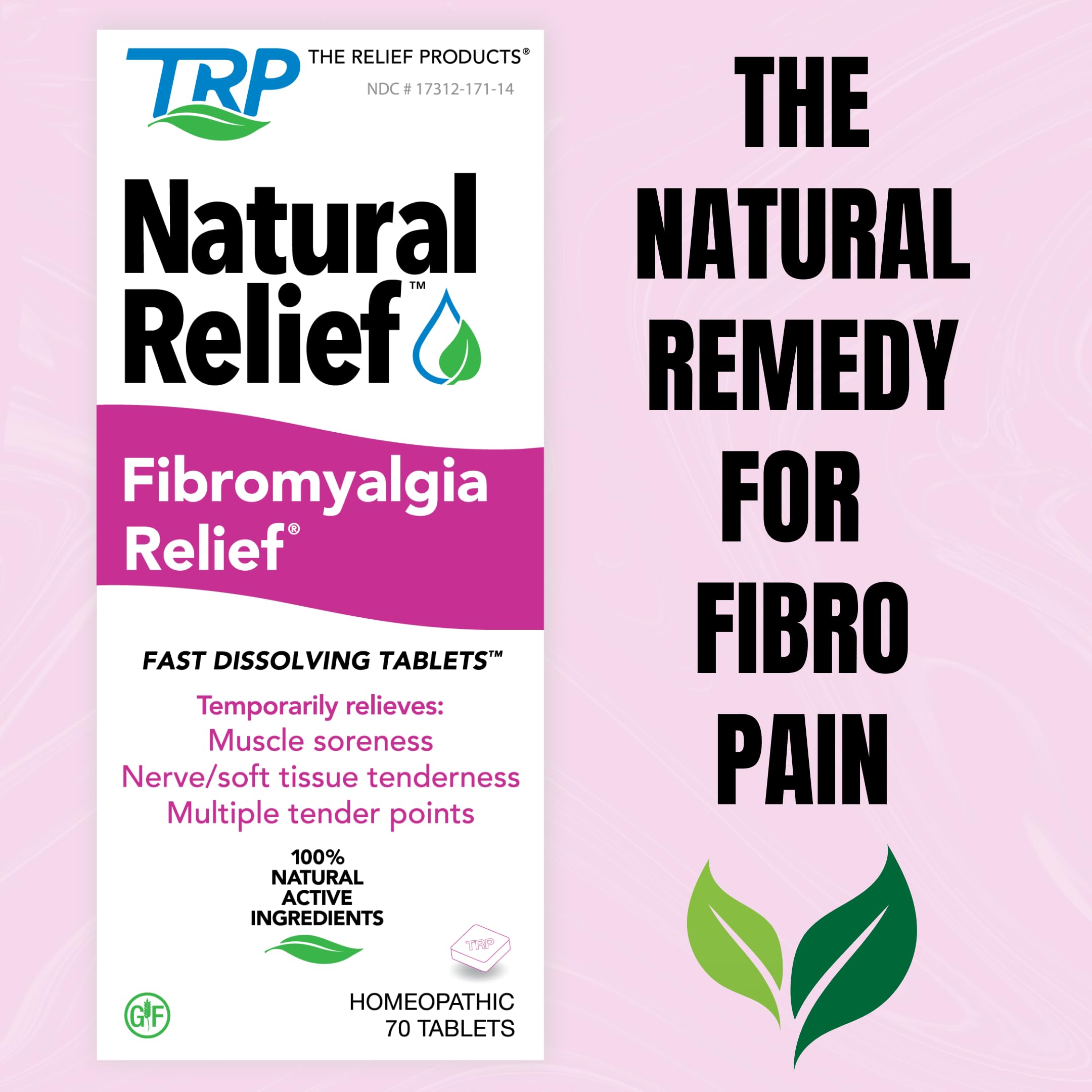 The Relief Products Natural Fibromyalgia Temporary Relief of Muscle Soreness Discomfot Tenderness Difficulty Moving & Joint Pain - 70ct TRP THE RELIEF PRODUCTSAu supplements