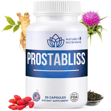 Prostabliss – 100% Natural Herbal Supplement with Zinc, Green Tea, Milk Thistle & Ginseng – Made in USA – 30 Capsules, 1 Month Supply Nature’s NutriWaveAu supplements