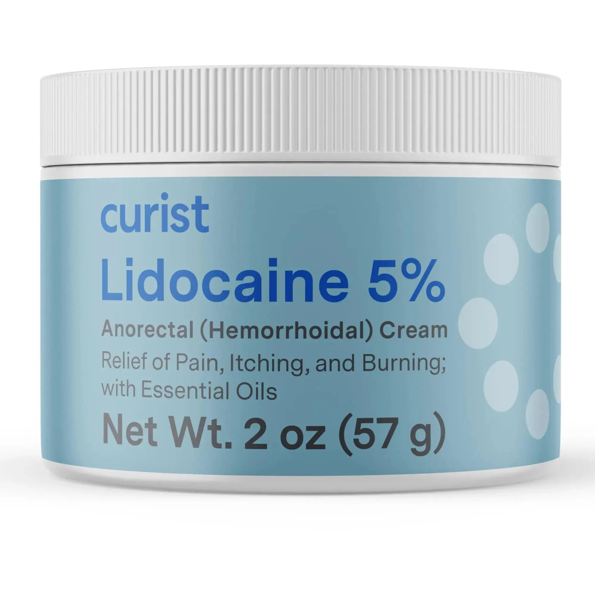 Curist 5% Lidocaine Cream Pain Relief - Numb Quickly & Effectively with 5% Lidocaine Numbing Cream for Anorectal Use - (1 Pack - 2 oz Jar) CuristAu supplements