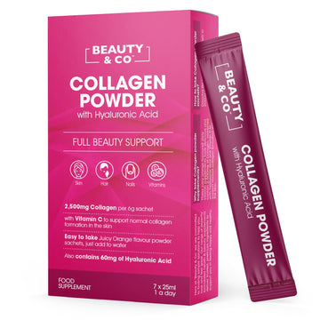 Collagen 2500mg Powder Supplement Boosted with Vitamin C and Hyaluronic Acid (Bovine) Beauty & CoAu supplements