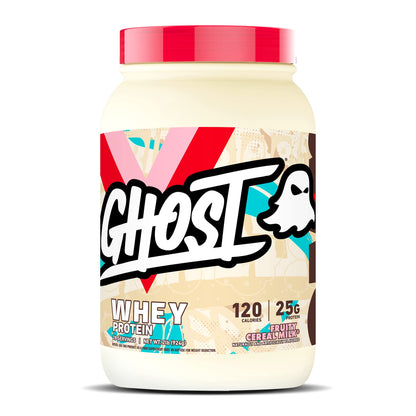 GHOST Whey Protein Powder, Fruity Cereal Milk - 2LB Tub, 25G of Protein - Flavored GHOSTUS supplements
