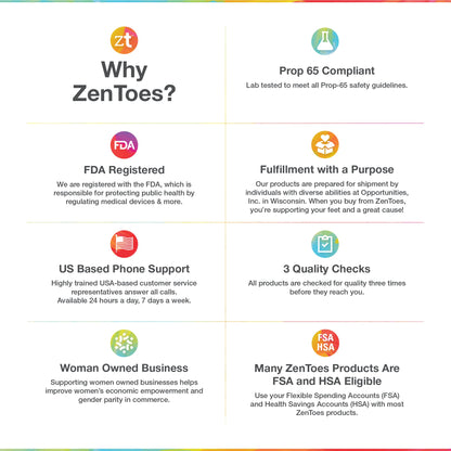 ZenToes Hammer Toe Straightener and Corrector 4 Pack Crests Relieve Foot ZenToesUS supplements