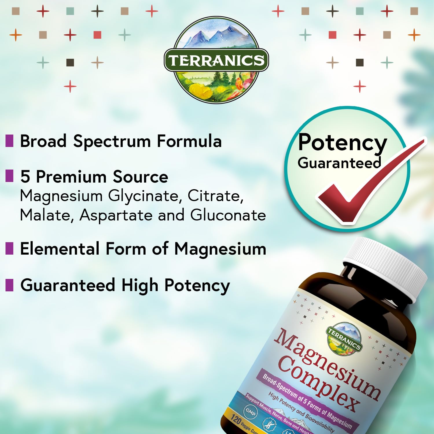 Terranics Magnesium Complex, Total 240 Capsules, Max Absorption, Glycinate, Citrate TerranicsAu supplements