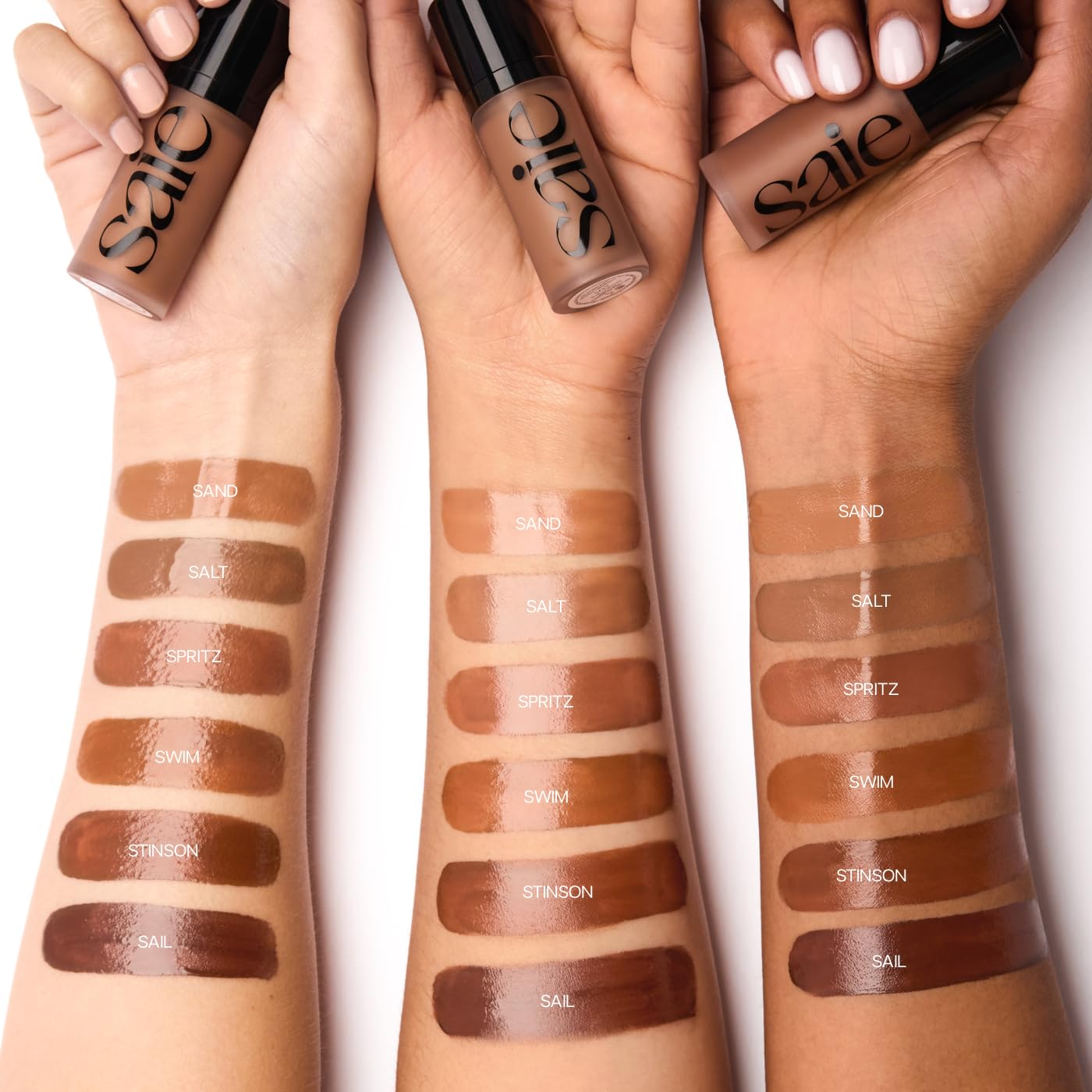 Saie Dew Bronze - Hydrating Liquid Bronzer Stick For a Sun Kissed Glow - Liquid Contour Stick Infused with Nourishing Skin Care Ingredients - Sculpted Face Makeup Essential - Sand (0.4 oz) SaieAu supplements