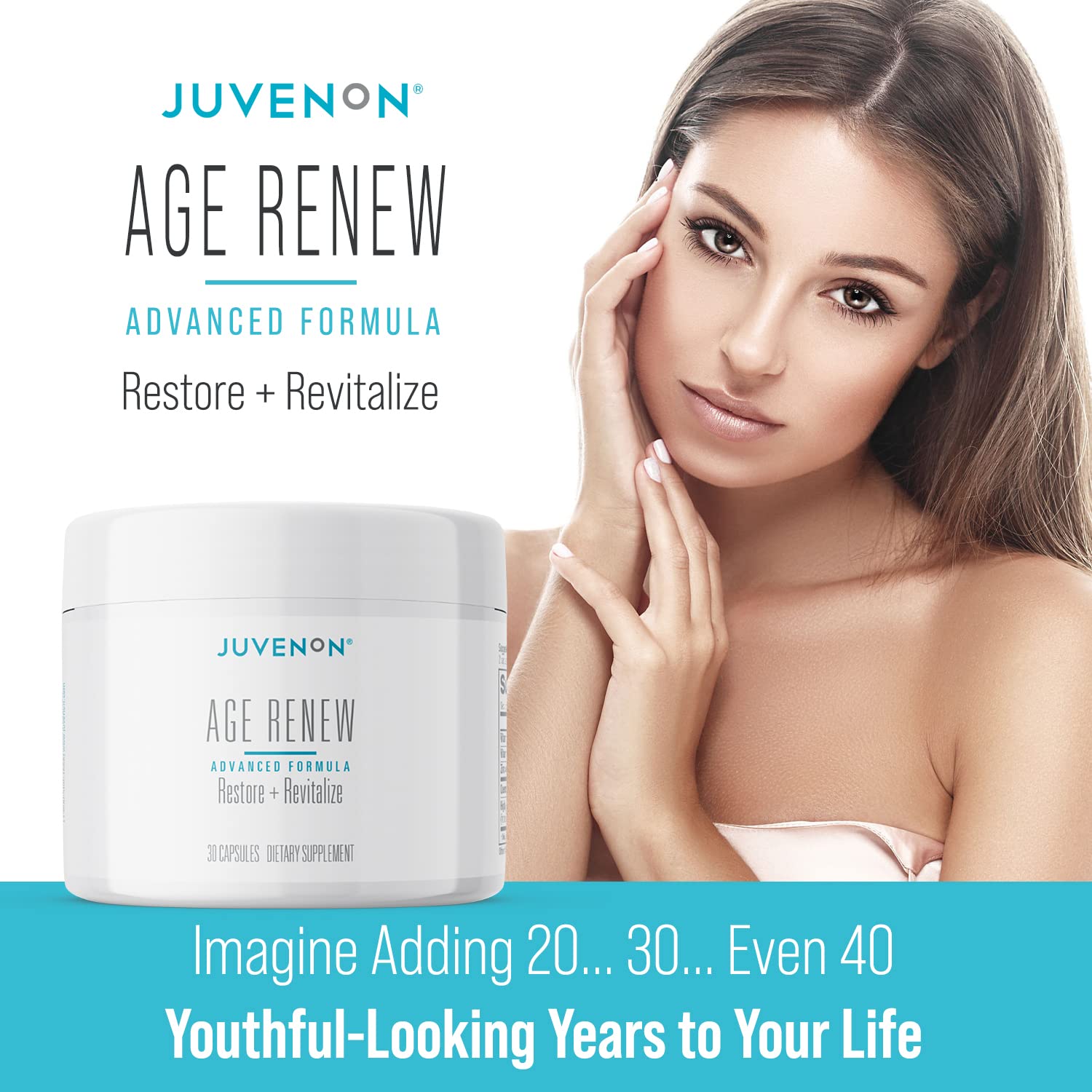 Juvenon AgeRenew Beta Glucan Anti Aging Immunity Support Supplement, Beta Glucan with Zinc Quercetin for Immune Defense Boost JuvenonAu supplements