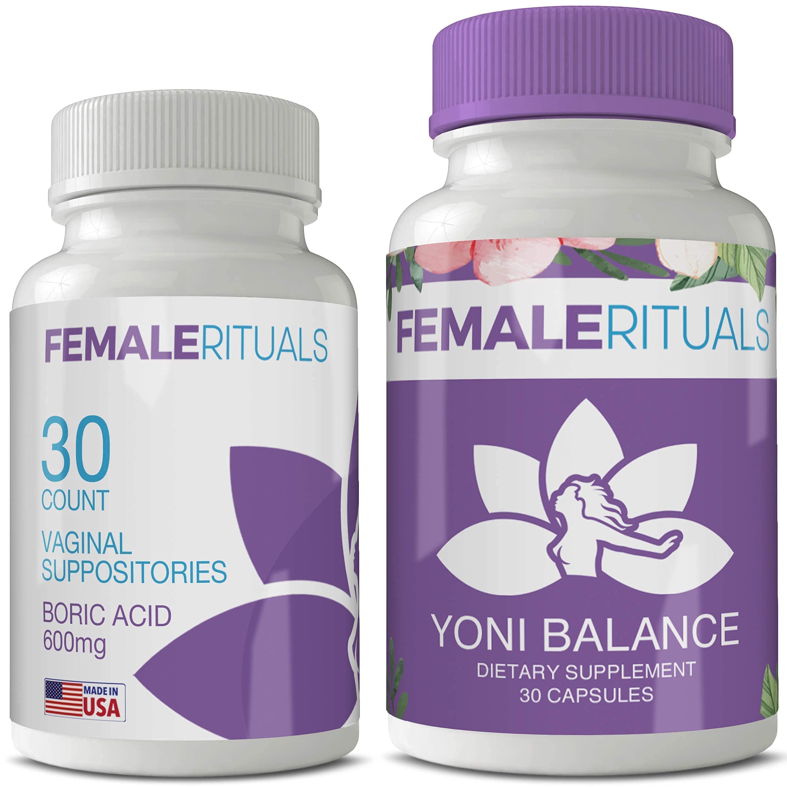 FEMALE RITUALS - Vaginal Moisturizer Boric Acid Suppositories for PH Balance - Bad Odors FEMALE RITUALSAu supplements