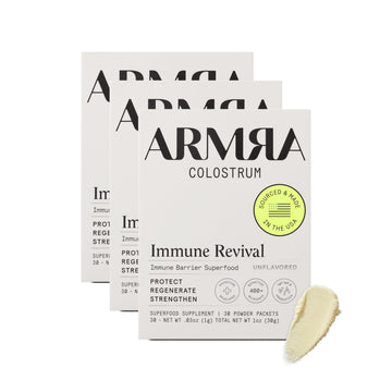ARMRA Colostrum™ Premium Powder, Grass Fed, Gut Health Bloating Immunity Skin & Hair, Contains 400+ Bioactive Nutrients, Keto, Gluten & Fat Free (Unflavored Bundle | 90 Servings) ARMRAUS supplements
