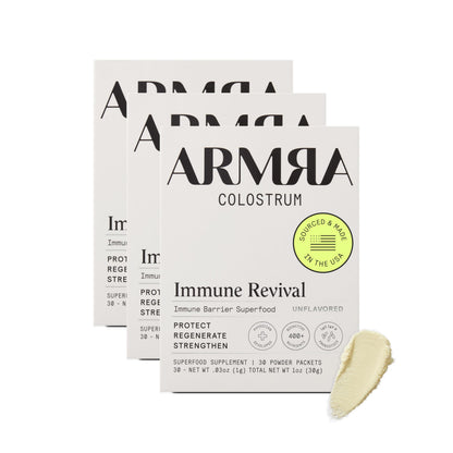 ARMRA Colostrum™ Premium Powder, Grass Fed, Gut Health Bloating Immunity Skin & Hair, Contains 400+ Bioactive Nutrients, Keto, Gluten & Fat Free (Unflavored Bundle | 90 Servings) ARMRAUS supplements