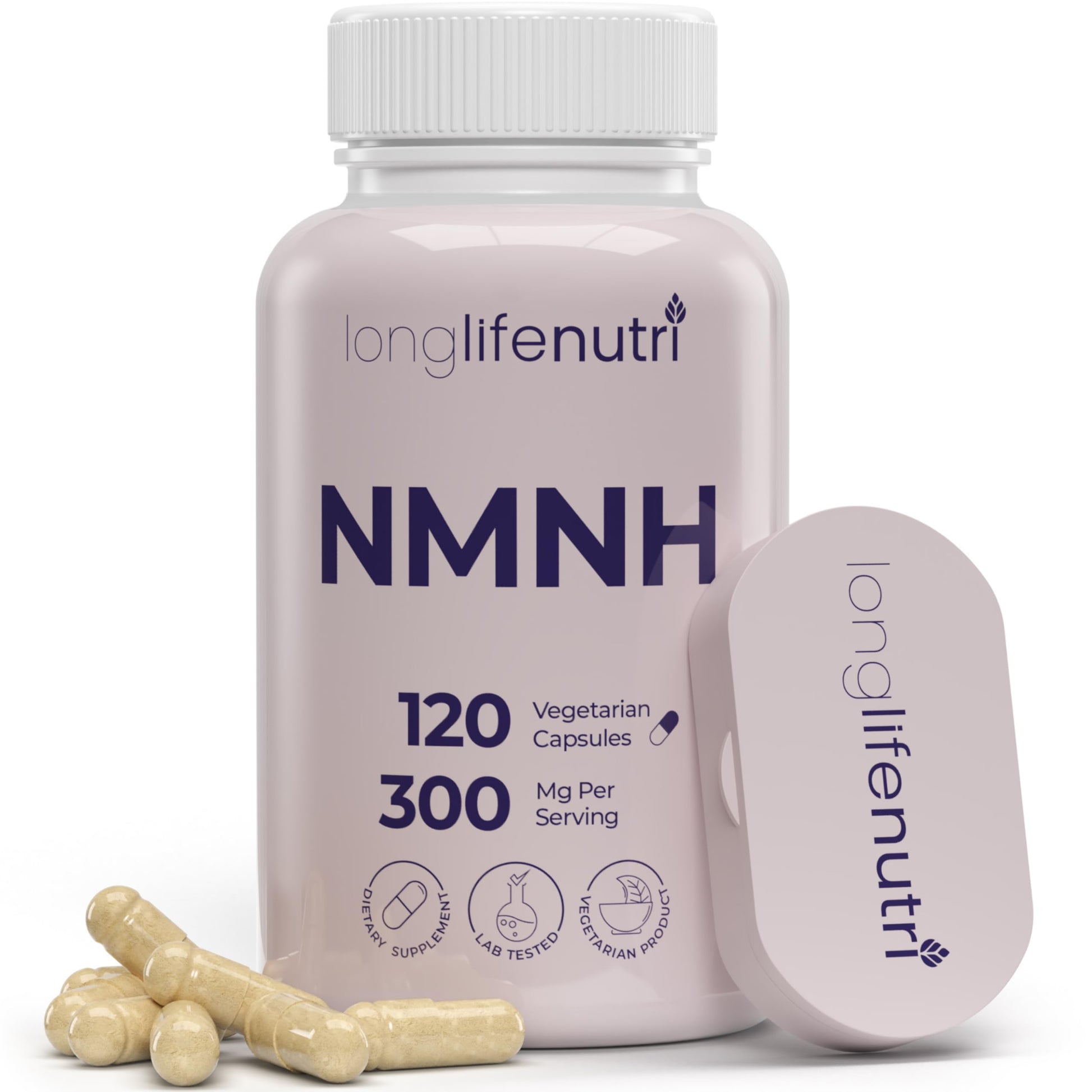 LongLifeNutri NMNH 300mg (Dihydronicotinamide Mononucleotide) - 120 Vegan Capsules, 2-Month Supply, NMN Alternative, NAD Supplement for Energy & Longevity, Lab Tested, Made in USA LongLifeNutriAu supplements