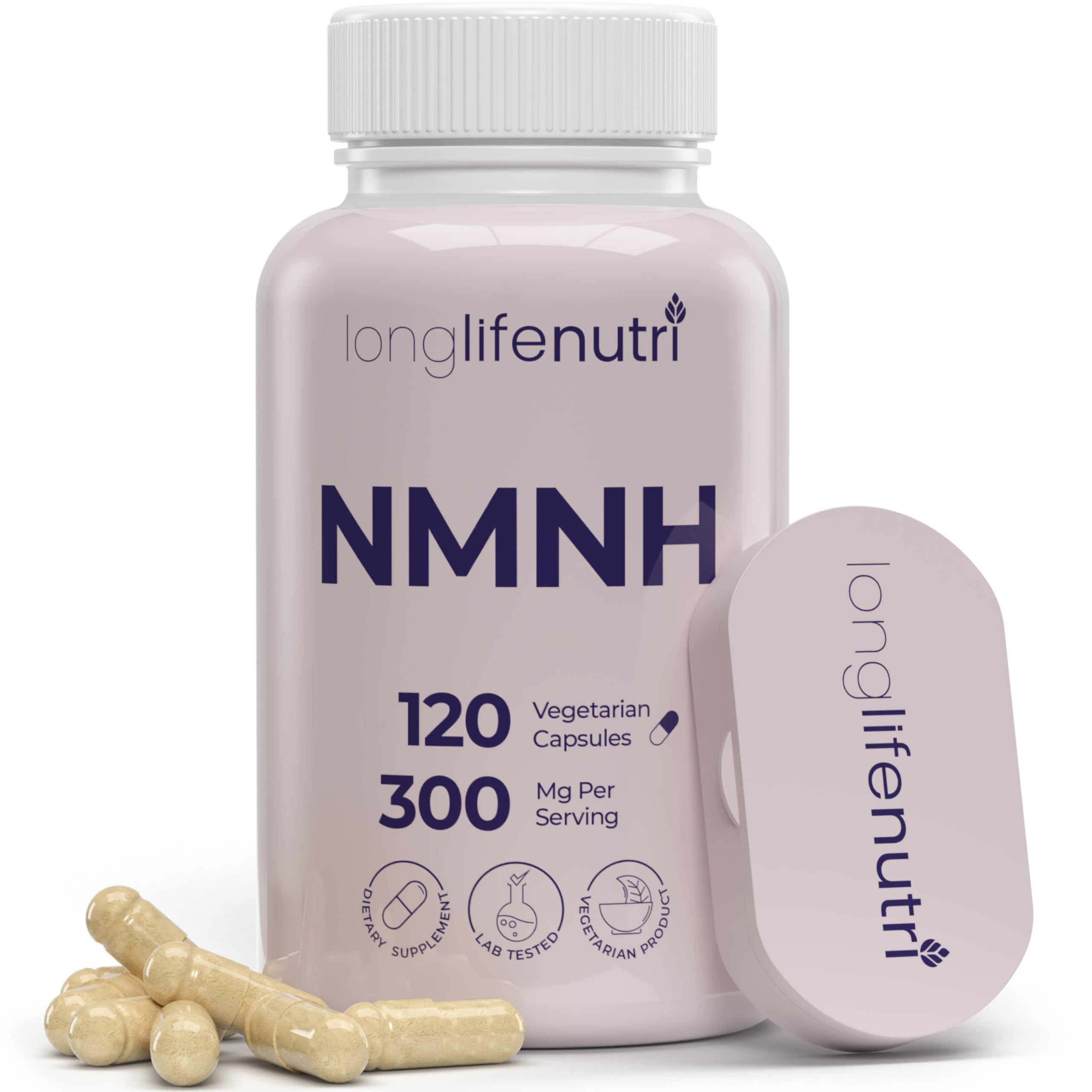 LongLifeNutri NMNH 300mg (Dihydronicotinamide Mononucleotide) - 120 Vegan Capsules, 2-Month Supply, NMN Alternative, NAD Supplement for Energy & Longevity, Lab Tested, Made in USA LongLifeNutriAu supplements