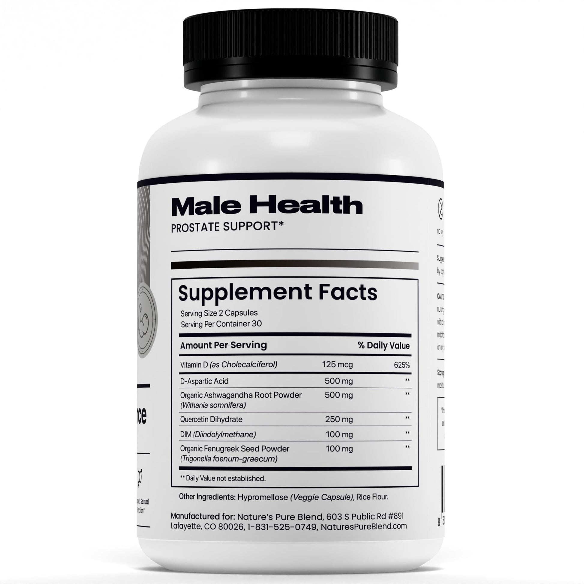 Nature's Pure Blend Peak Performance – Testosterone Supplement for Men with D-Aspartic Acid, Ashwagandha & DIM – Mens Prostate Health Support, Muscle Strength & Energy – Prostate Supplement Nature's Pure BlendAu supplements