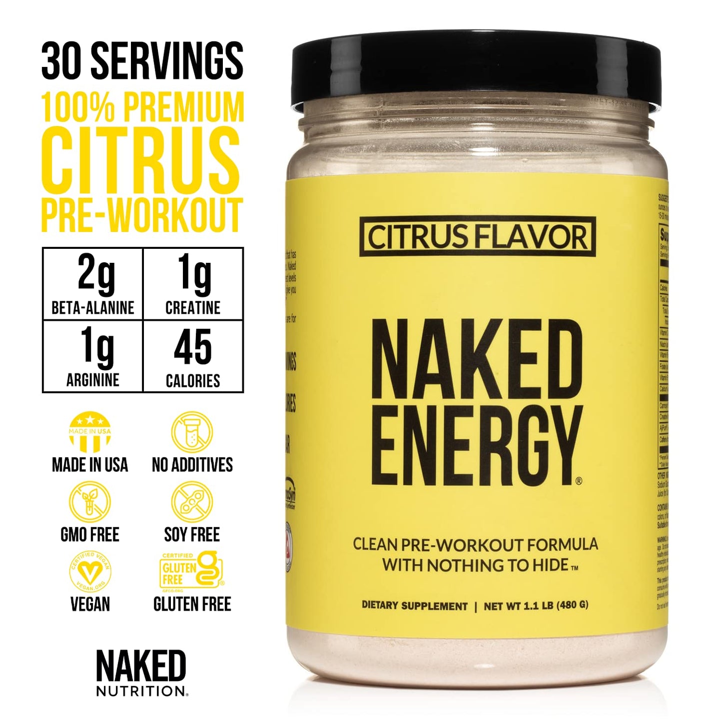 NAKED nutrition Vegan Energizing Bundle: Naked Citrus Energy Super Greens Powder NAKED nutritionUS supplements