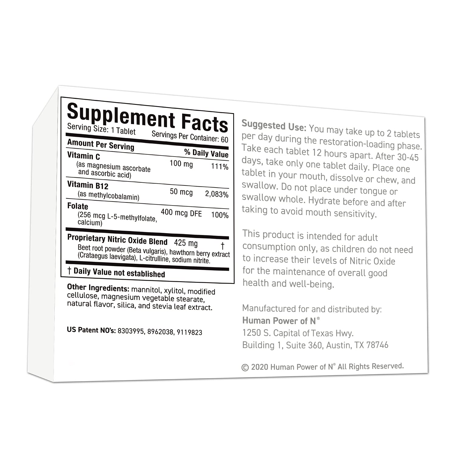 Neo40 Professional - Nitric Oxide Booster with Methylfolate - Natural Blood Pressure humanNAu supplements