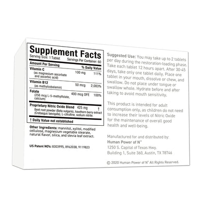 Neo40 Professional - Nitric Oxide Booster with Methylfolate - Natural Blood Pressure humanNUS supplements