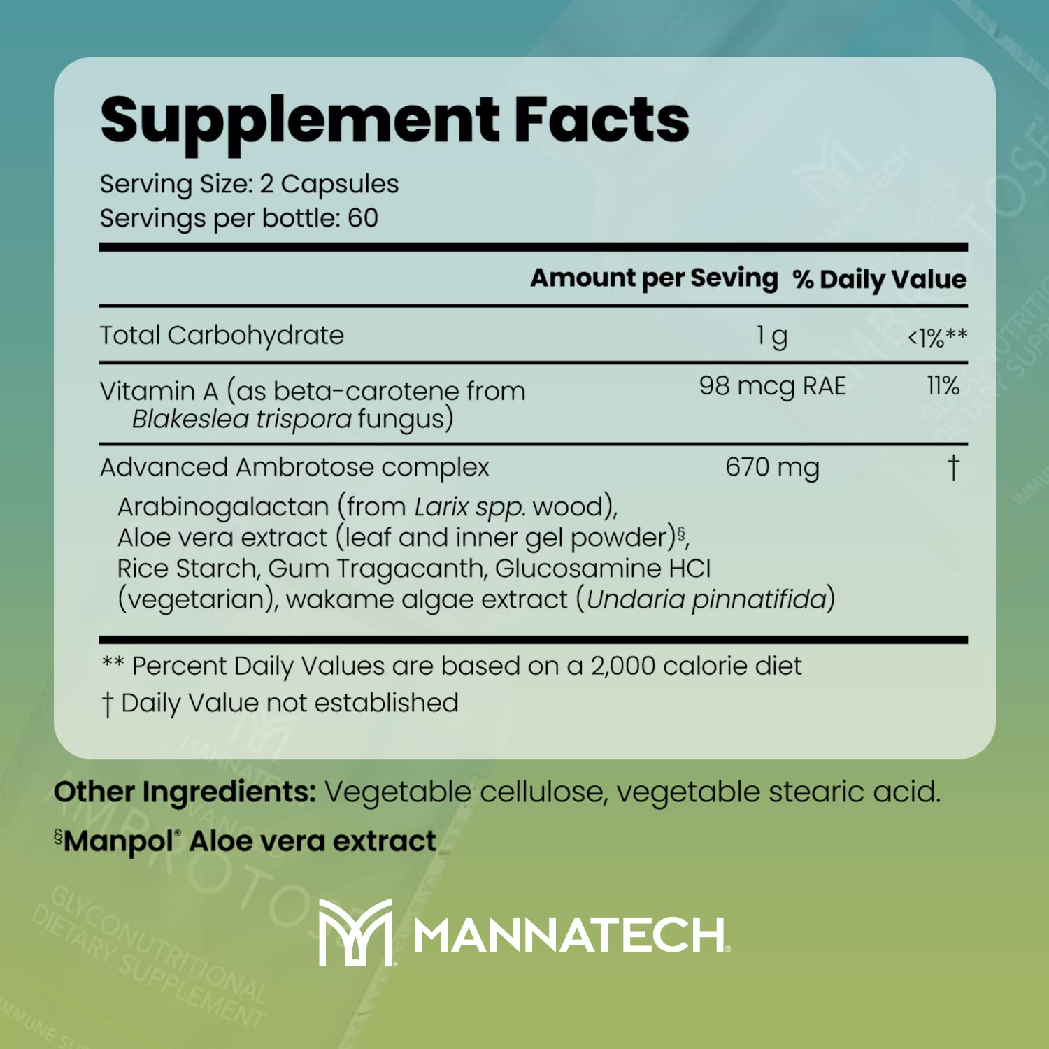 Mannatech Advanced Ambrotose 120 Capsules MannatechAu supplements